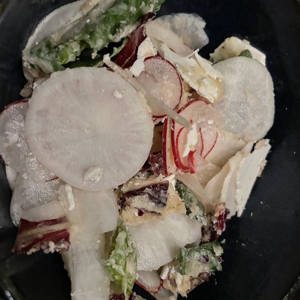 Beholder - Can a salad of radishes and turnips taste amazing? Yes, yes. Oh, yes. - New American Near Me - Indianapolis, Indiana Beholder - Can a salad of radishes and turnips taste amazing? Yes, yes. Oh, yes. - New American Near Me - Indianapolis, Indiana