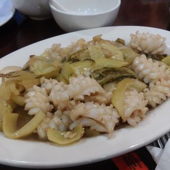 Binh Duong - Squid with sour Chinese vegetable - Vietnamese Near Me - Bloomfield, New Jersey