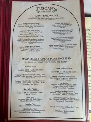 Menu photo 1 Tuscany Nokomis Nokomis, FL