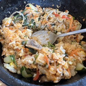 DAWA Korean Restaurant - Dot sol bibimbap. Think of it like a Mexican burrito bowl where you have a lot of tasty fresh ingredients mixed in. Affordable and great. - Korean Near Me - West Haven, Connecticut