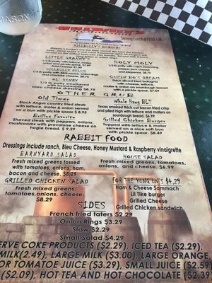 Hillbilly Bops – Public Menu Menu – Billy Bob's