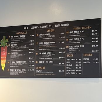 Sal's Nashville Hot Chicken - Menu - Halal Near Me - Plano, Texas