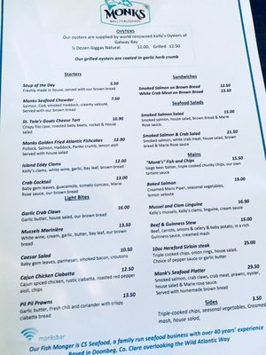 Menu photo 3 Monks Seafood Restaurant & Pub Ballyvaughan, CE Menu photo 3 Monks Seafood Restaurant & Pub Ballyvaughan, CE