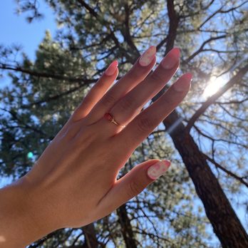 Acryliq Nails - One of my favorite nails! Pink French tip with pink cow print - Nail Salons Near Me - Canoga Park, California Acryliq Nails - One of my favorite nails! Pink French tip with pink cow print - Nail Salons Near Me - Canoga Park, California