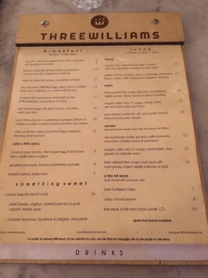 Menu photo 7 Three Williams Redfern, NSW Menu photo 7 Three Williams Redfern, NSW