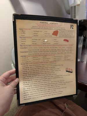 Menu photo 1 Orchid Japanese Restaurant Raleigh, NC Menu photo 1 Orchid Japanese Restaurant Raleigh, NC