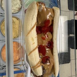 Hershey's Flavortown - A customized banana split with Reese's peanut butter sauce and caramel.