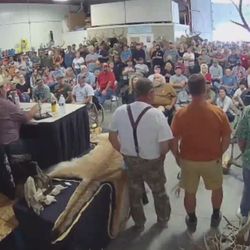 National Auction - Standing-room crowd at National Auction USA in Billings, MT -- live auction event for the Montana FWP Wildlife Auction.