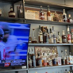 Sam Jones BBQ - Bourbon wall