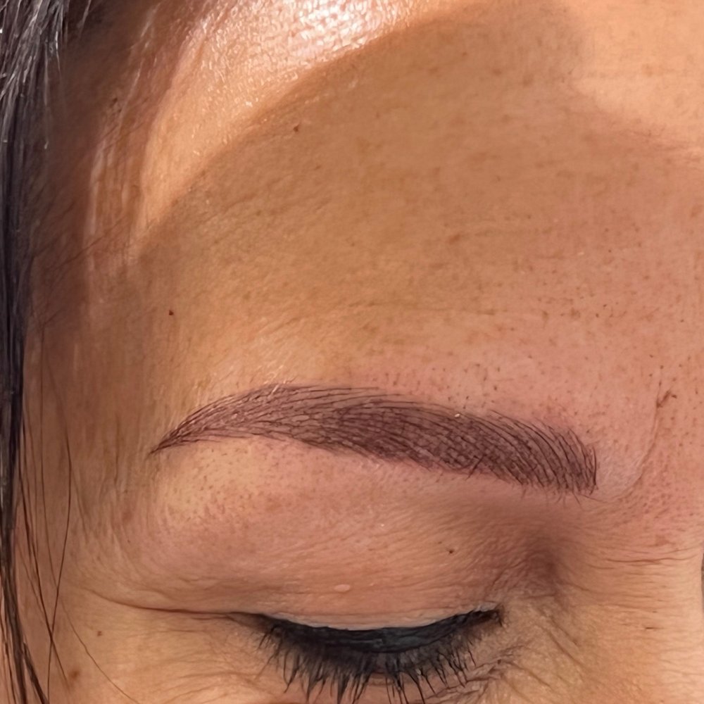 Leylah's Beauty Box - After initial micro blade - Permanent Makeup Near Me - San Dimas, California