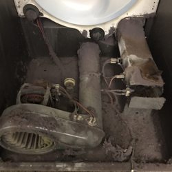 McCollum Appliance Repair - This is what a dryer looks like before it is clean. Kind of dangerous!