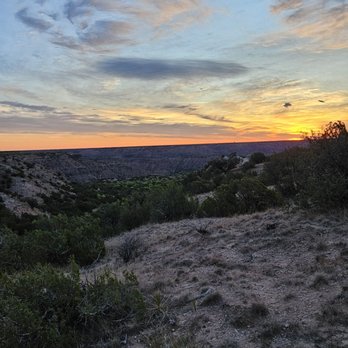Doves Rest Cabins - Sunrise from the porch - Vacation Rentals Near Me - Canyon, Texas