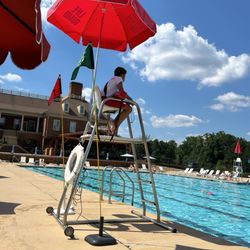 Pinetree Country Club - Lifeguard keeping an eye on Bushwood
