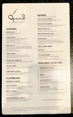 Menu photo 4 The Grand Restaurant & Lounge Spokane Falls, WA Menu photo 4 The Grand Restaurant & Lounge Spokane Falls, WA