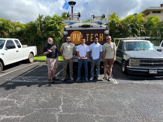 Meet the Team - With 14 years of experience serving Oʻahu, our team at PV Tech is made up of local solar experts who care deeply about our community and the work we do. From project managers to installers, every member of our crew is committed to helping you save money and power your home with confidence. We pride ourselves on honest service, quality workmanship, and a true culture of care—because going solar should feel good from start to finish. Meet the Team - With 14 years of experience serving Oʻahu, our team at PV Tech is made up of local solar experts who care deeply about our community and the work we do. From project managers to installers, every member of our crew is committed to helping you save money and power your home with confidence. We pride ourselves on honest service, quality workmanship, and a true culture of care—because going solar should feel good from start to finish.