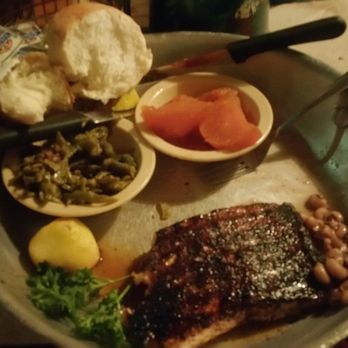 Lambert's Cafe - Ozark - Molasses Grilled Salmon with green beans & sweet potatoes. - American Near Me - Ozark, Missouri