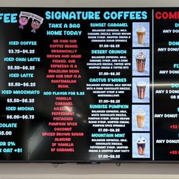 Menu for Coffee and combo deals