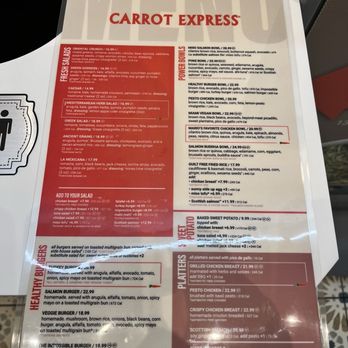 Carrot Express - Menu - Salad Near Me - New York, New York