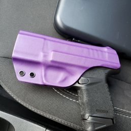 IWB Kydex for the Springfield Hellcat in "Purple Rain". IWB Kydex for the Springfield Hellcat in "Purple Rain".