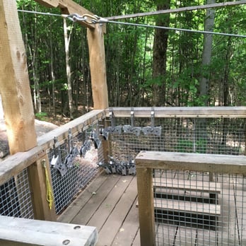 Tyroparc - Some gear and the dock where you jump off. - Ziplining Near Me - Sainte-Agathe-des-Monts, Quebec Tyroparc - Some gear and the dock where you jump off. - Ziplining Near Me - Sainte-Agathe-des-Monts, Quebec