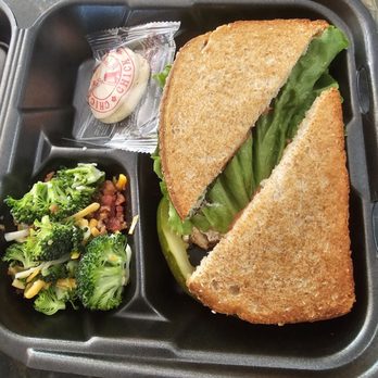 Chicken Salad Chick - Cranberry chicken salad on wheat bread toasted with broccoli salad. - Chicken Shop Near Me - Aiken, South Carolina Chicken Salad Chick - Cranberry chicken salad on wheat bread toasted with broccoli salad. - Chicken Shop Near Me - Aiken, South Carolina