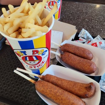Hot Dog On a Stick - Beef, Pepper Jack & Fries - Hot Dogs Near Me - Temecula, California