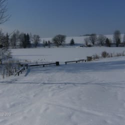 Gaststätte Am Schwarzem Teich - Der zugefrorene Schwarze Teich