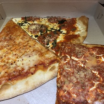 Rustoni's Pizza - three slices of pizza in a box - Pizza Near Me - Sayreville, New Jersey