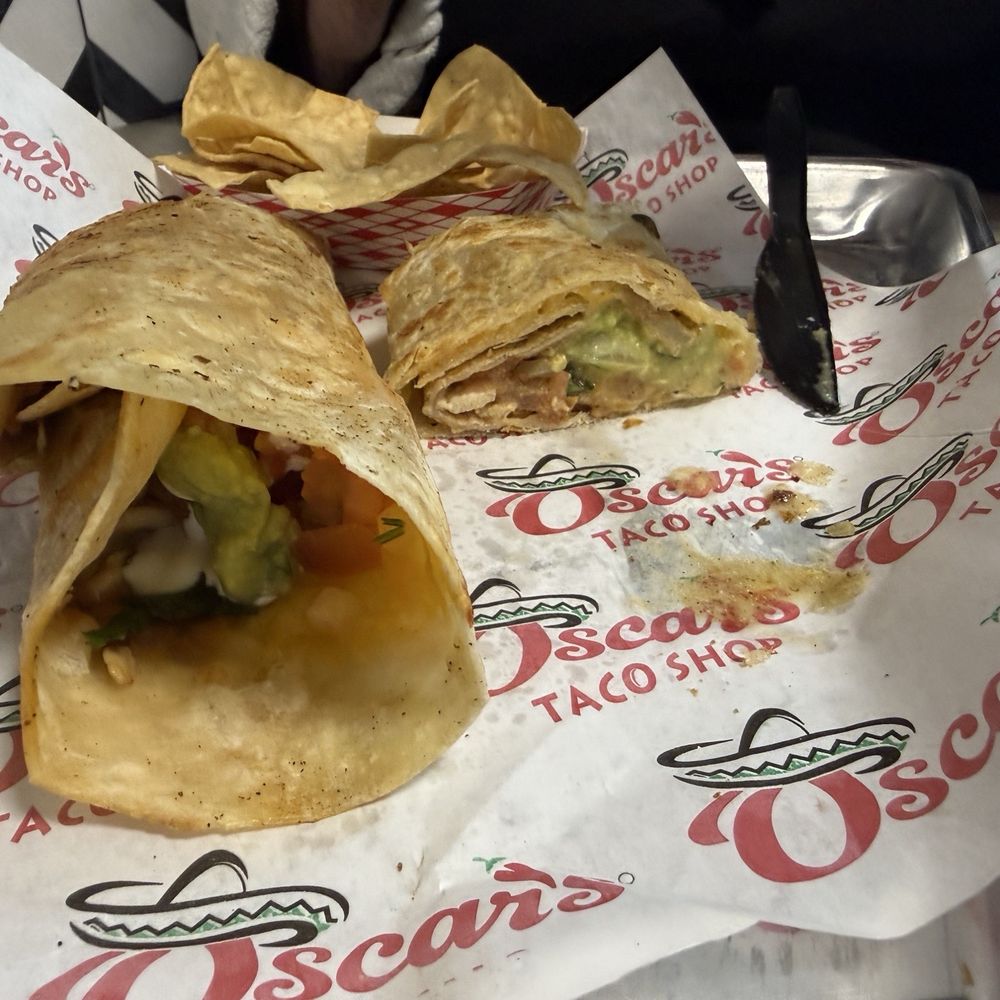 Oscar's Taco Shop - Chicken Quesadilla. Looked more like an open end burrito - Mexican Near Me - Phoenix, Arizona