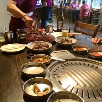 Korea House - Getting started with ribeye bulgogi and personal table grill. - Korean Near Me - Austin, Texas