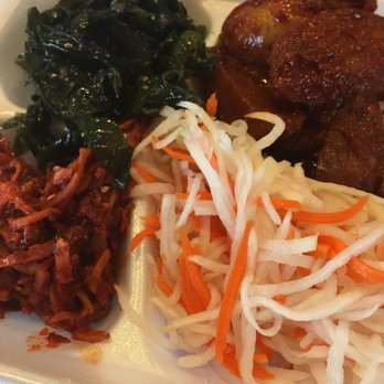 Korean Grill - Yummy, yummy sides! $2 each. Seaweed, potatoes, spicy squid, and pickled radish and carrot. - Korean Near Me - Bellevue, Nebraska