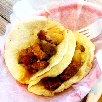 Tacos Flores - Steak and potato with gravy tacos - Mexican Near Me - Humble, Texas