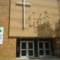Blessed Sacrament School - Exterior of main entrance.