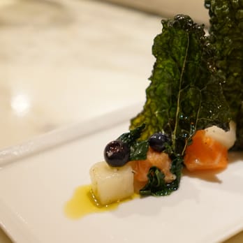 Uchi Houston - yokai berry | atlantic salmon, dinosaur kale, asian pear, yuzu - Sushi Bars Near Me - Houston, Texas Uchi Houston - yokai berry | atlantic salmon, dinosaur kale, asian pear, yuzu - Sushi Bars Near Me - Houston, Texas
