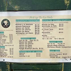 Taco'n Madre Primo - Menu