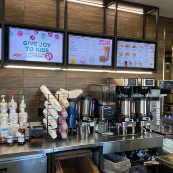 Dunkin - a coffee shop with menus on the wall - Coffee & Tea Near Me - La Jolla, California Dunkin - a coffee shop with menus on the wall - Coffee & Tea Near Me - La Jolla, California
