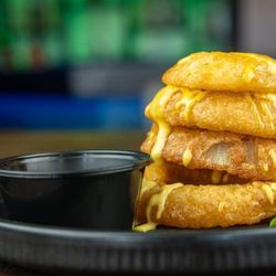 All Go Rhythms Bar & Restaurant - Mouth Watering Onion Rings at All Go Rhythms Sterling Bar