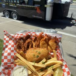 Cece’s - Seafood Sampler (Calamari, Tentacles, Butterfly Shrimp, Fried Fish (Wild Cod) w/ Fries