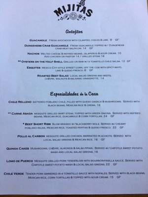 Menu photo 4 Mijitas Eastsound, WA