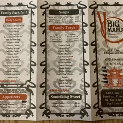 Big Mama Chinese Restaurant - Menu November 2021 (1/2)