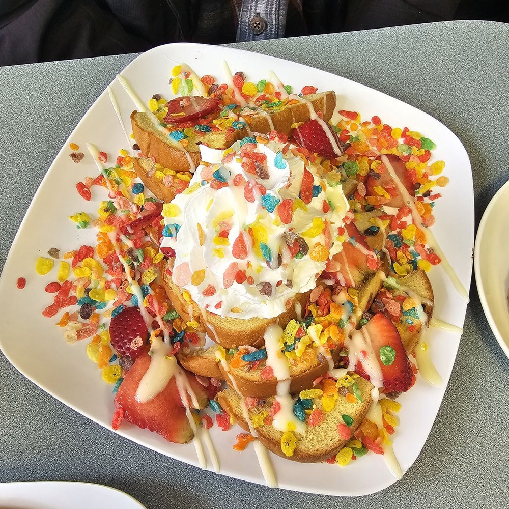 Fruity Pebbles French toast Fruity Pebbles French toast