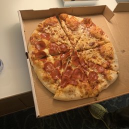 Half cheese half pepperoni Half cheese half pepperoni
