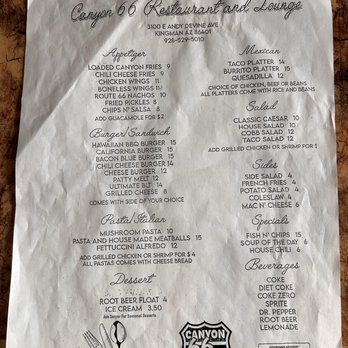 Canyon 66 Restaurant and Lounge - Sports Bars Near Me - KINGMAN, Arizona