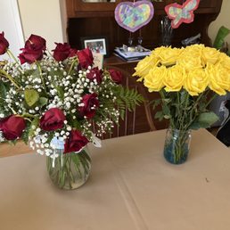 Wilting roses on left $167. Blooming roses on right, cheaper. Bought same day. Their Phone no work when complaining Wilting roses on left $167. Blooming roses on right, cheaper. Bought same day. Their Phone no work when complaining