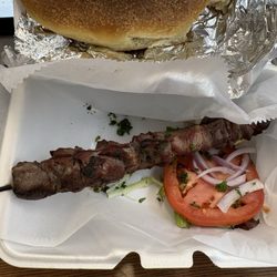 Mykonos Express - Lamb souvlaki plate