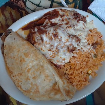Monte de Rey - Mushroom quesadilla and enchilada topped with pork - Mexican Near Me - Walkertown, North Carolina Monte de Rey - Mushroom quesadilla and enchilada topped with pork - Mexican Near Me - Walkertown, North Carolina