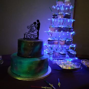 Spruce St Studios - Star Wars cake and blue LED cupcake stand (belonged to bridal couple--purchased on Amazon). - Venues & Event Spaces Near Me - Shelbyville, Illinois