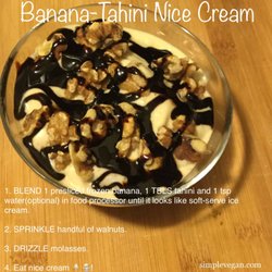 Simple Vegan - Banana Tahini Nice Cream