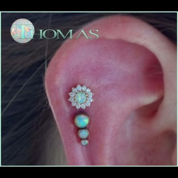 Ink Monkey Tattoo and Piercing - Double helix piercing by Thomas - Piercing Near Me - Venice, California