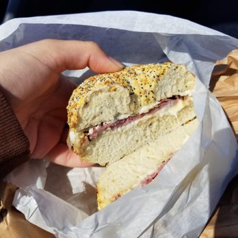 Fancy Bagels - Southington - Everything bagel, pastrami, egg and cheese - Burgers Near Me - Southington, Connecticut Fancy Bagels - Southington - Everything bagel, pastrami, egg and cheese - Burgers Near Me - Southington, Connecticut